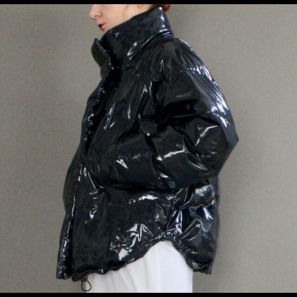 🖤 black shiny puffer coat 🖤